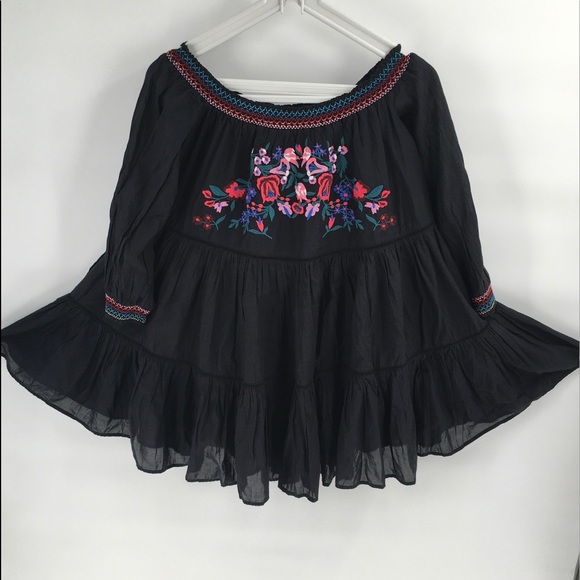 NWT Free People Off Shoulder Boho Embroid … - Picture 2 of 11